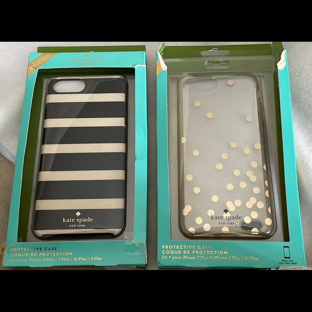 2 iPhone covers. Kate Spade fits 7 Plus, iPhone 6 Plus and 6s Plus